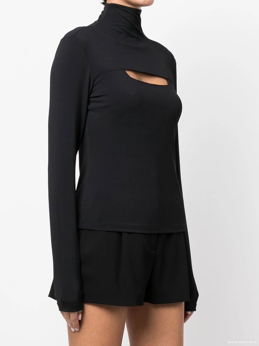 Affordable Versace Women 2000s top long-sleeve cut-out 0806